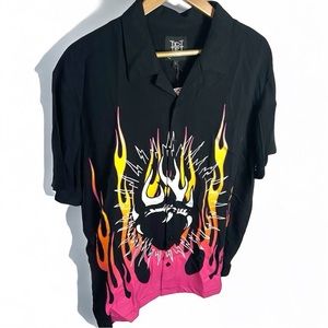 Ed Hardy Fire Heart Camp Shirt‎